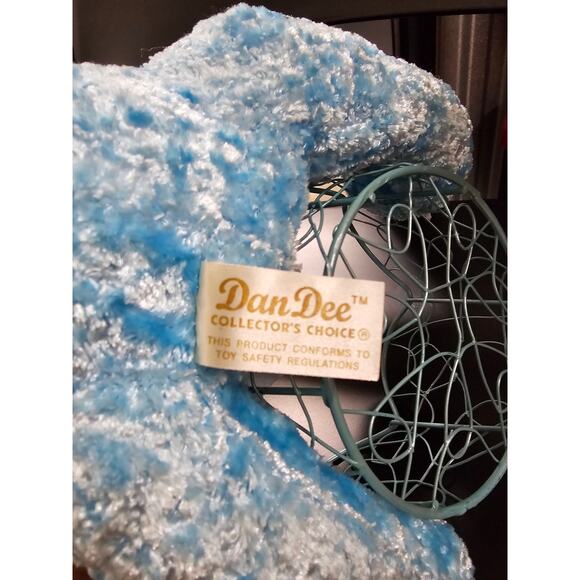 Vintage 1990s Dan Dee Blue Easter Bunny with Wire Basket - NWT - Picture 2 of 10